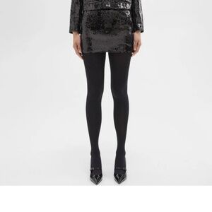Theory slice all over sequin micro mini black 00